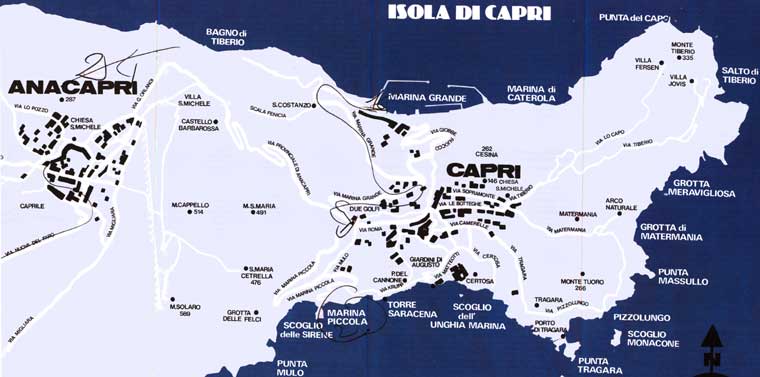 Map of Capri