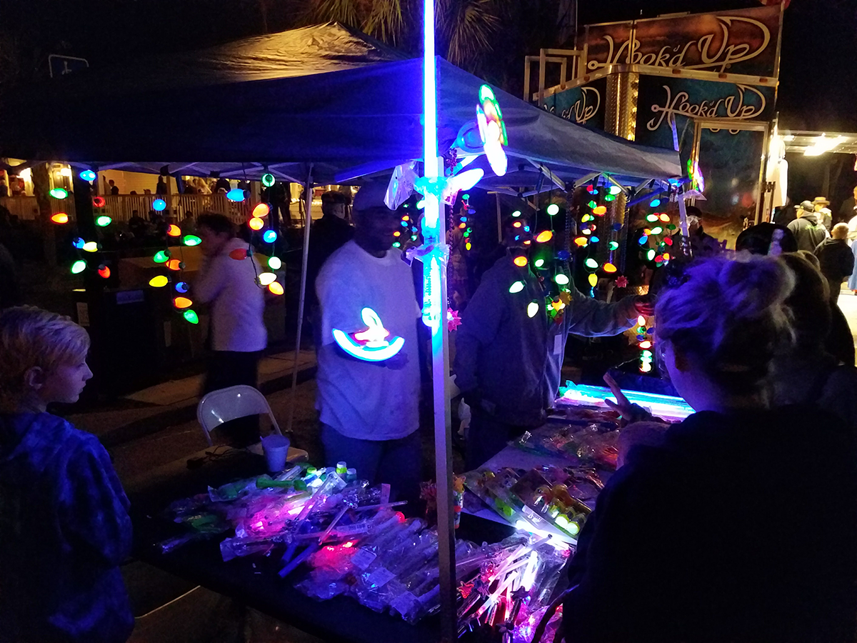 Fernandina Beach Shrimp Drop booths