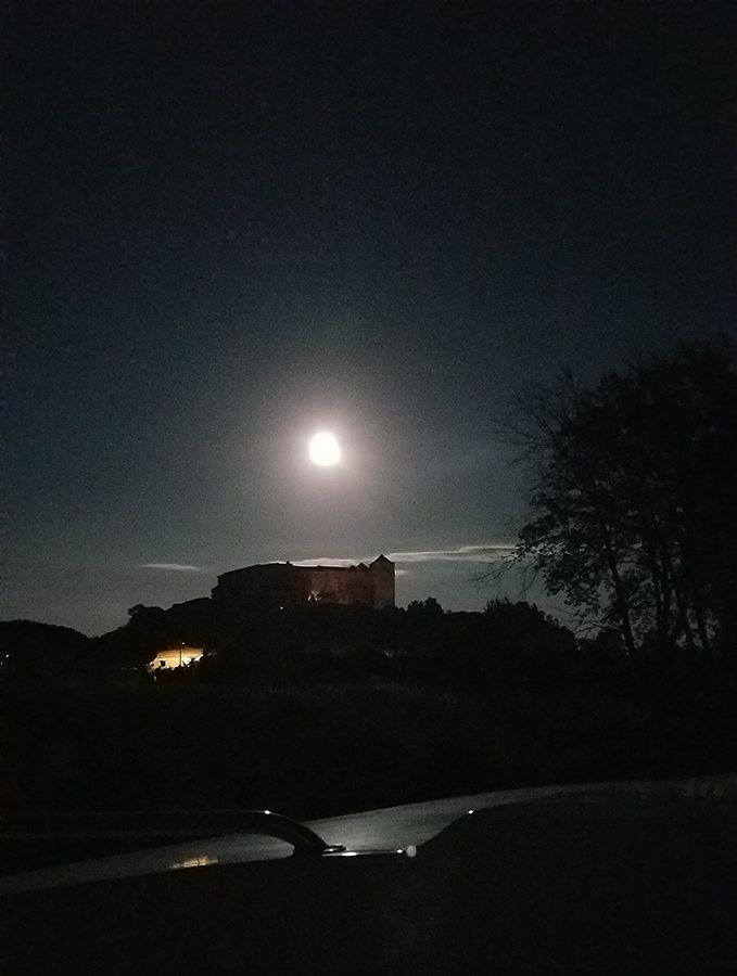 moon over Canal du Midi